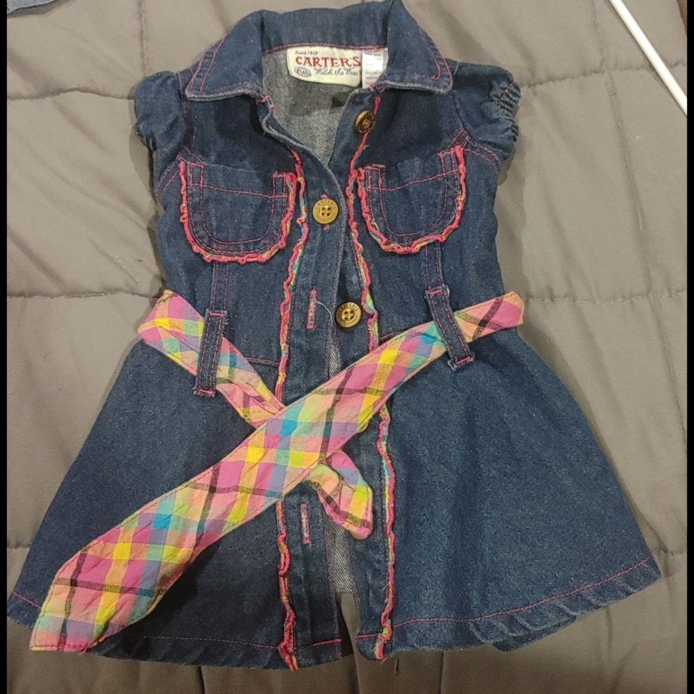 6/9m baby Carter's denim dress